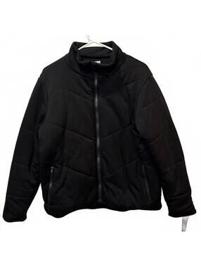 Title Nine Jacket Womens Large Black Quilted Zip Up Athletic Lightweight